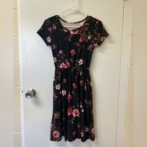 Black Flowery Dress